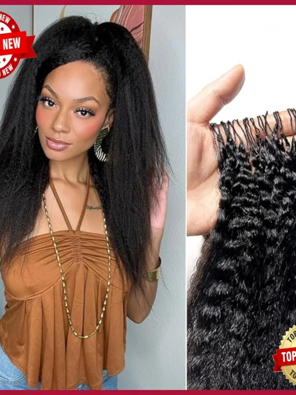 18 Inch Human Hair Crochet Extensions Knotless Pre-Separated 120g
